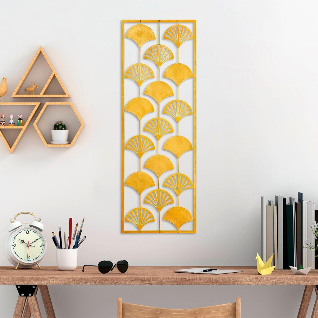 Wallity Zidna dekoracija Fan 2, 32 x 90 cm,  Zlatne boje