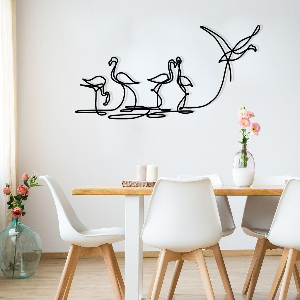 Wallity Zidna dekoracija Flamingo 316 M, 115 x 58,5 cm,  Crna