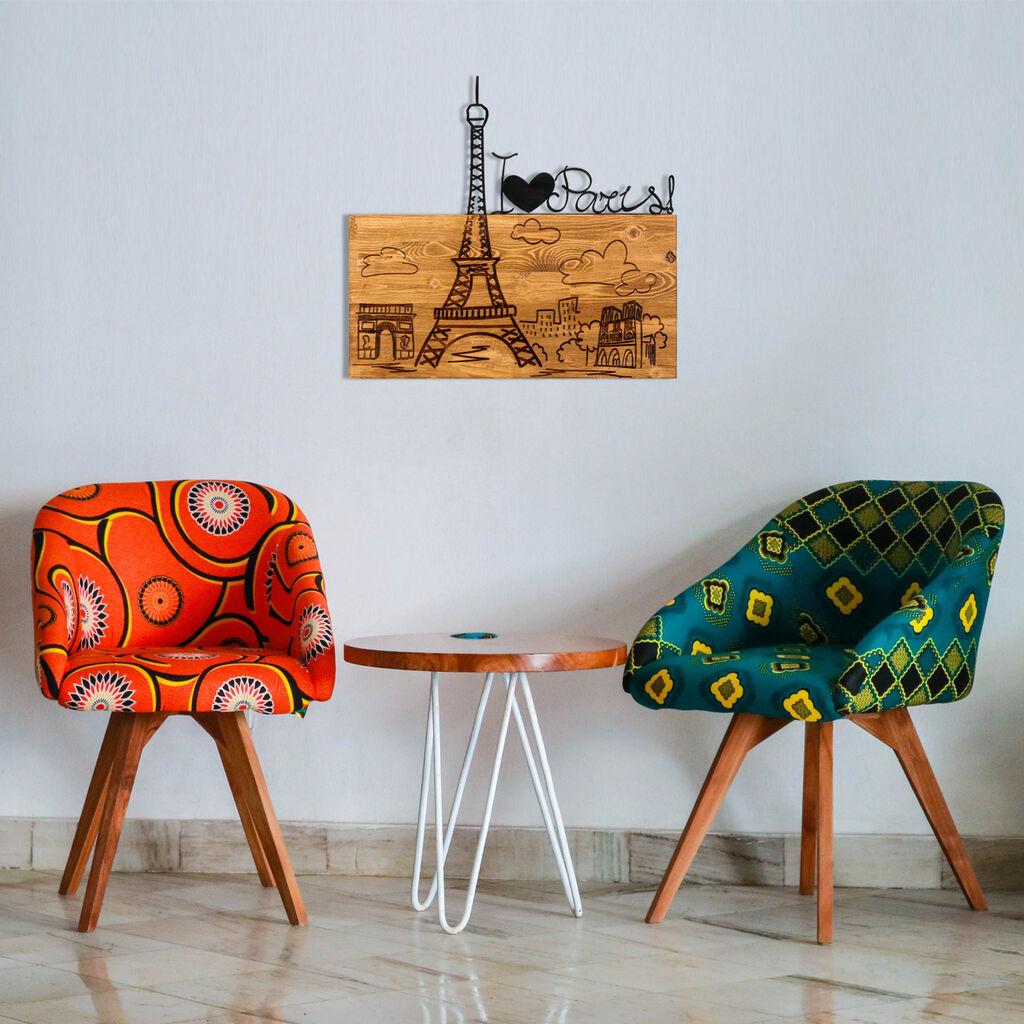 Wallity Zidna dekoracija I Love You Paris, 58 x 54 cm,  Crna