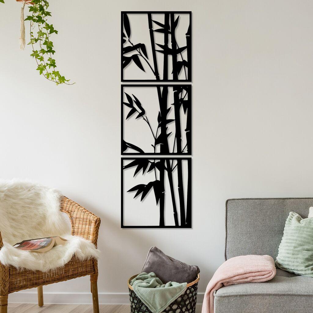 Wallity Zidna dekoracija Rami-1, 45 x 45 cm,  Crna