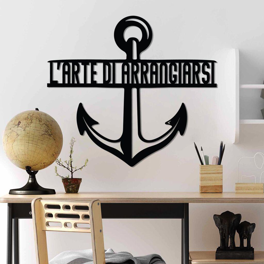 Wallity Zidna dekoracija Arrangiarsi 4, 56 x 50 cm,  Crna