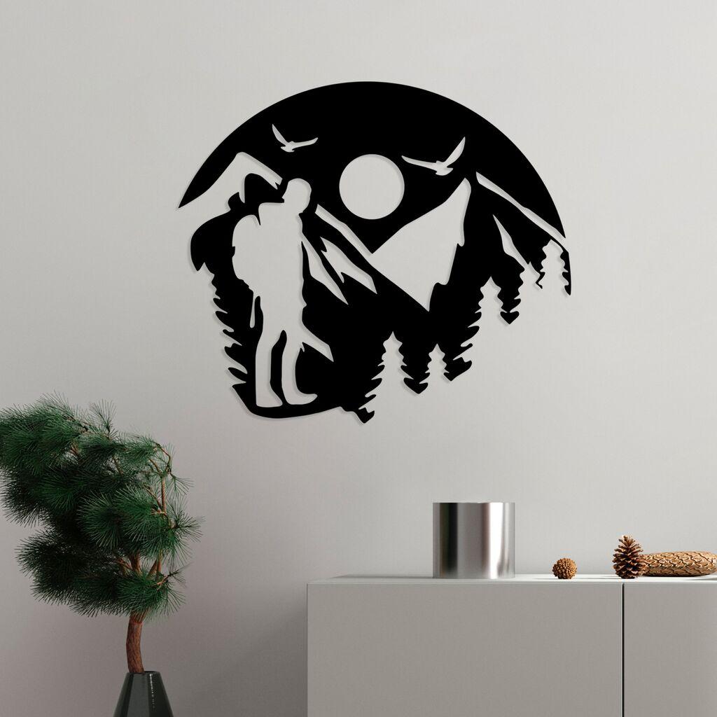 Wallity Zidna dekoracija Outdoor, 61 x 70 cm,  Crna