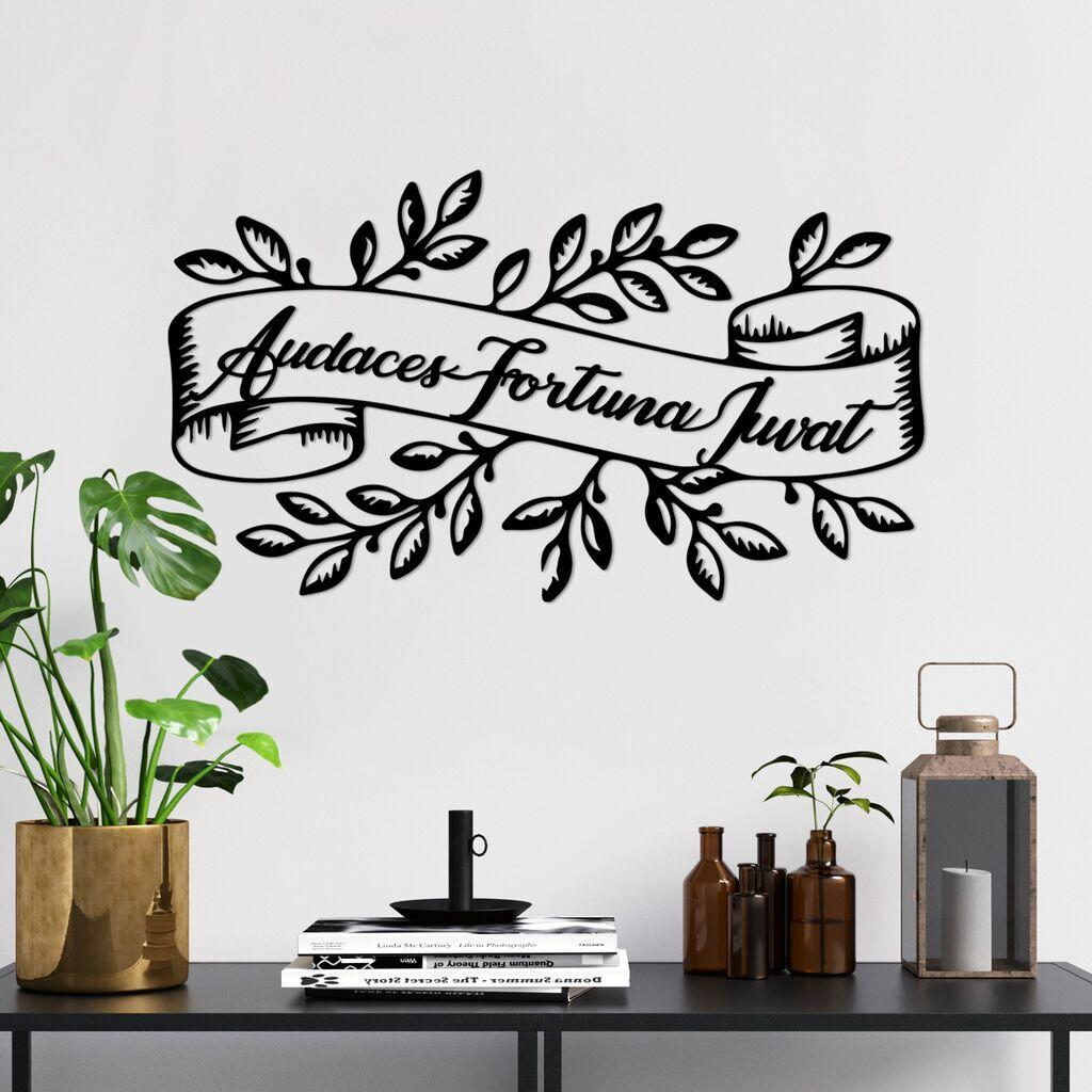 Wallity Zidna dekoracija Audaces Fortuna 2, 55 x 32 cm,  Crna