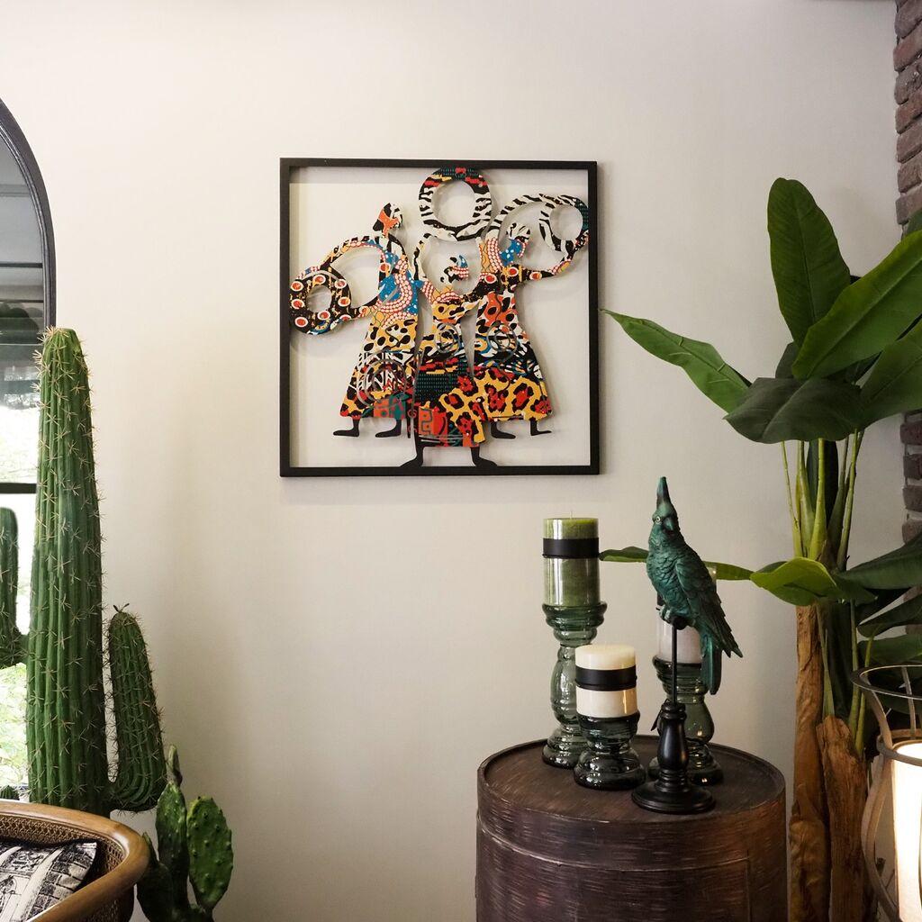 Wallity Zidna dekoracija Triple Goddess - APT112LCA, 70x70 cm,  Crna