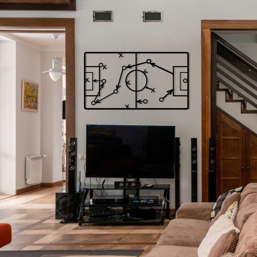 Wallity Zidna dekoracija Taktik - M117, 68 x 38 cm,  Crna