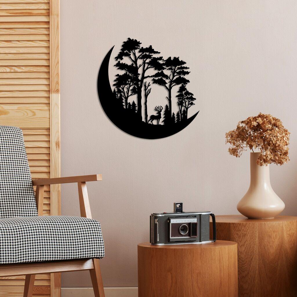 Wallity Zidna dekoracija The Wild Nature 1 - L, 70 x 70 cm,  Crna