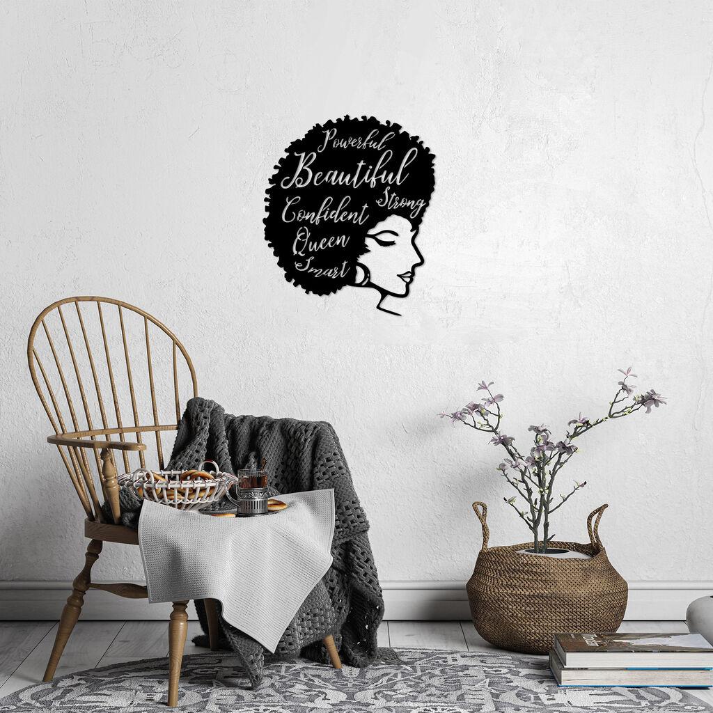 Wallity Zidna dekoracija Beautiful Confident Queen - 471, 60 x 70 cm,  Crna