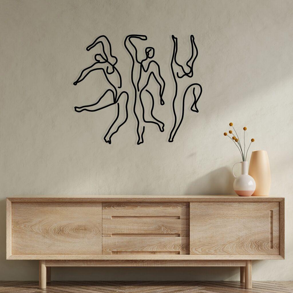 Wallity Zidna dekoracija Famiglia, 90 x 54 cm,  Crna