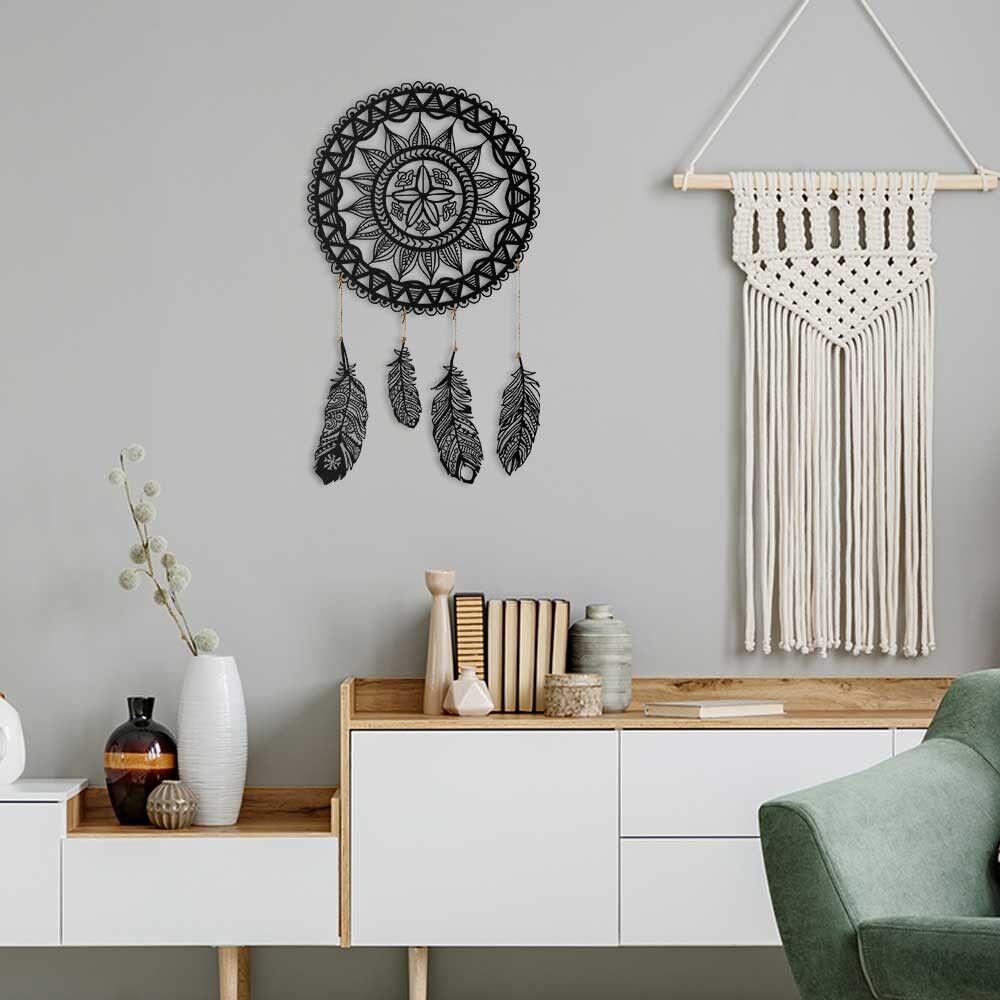 Wallity Zidna dekoracija Dreamcatcher - APT121MS, 49 x 49 cm,  Crna