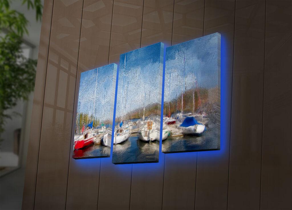 Wallity Zidna LED dekoracija 3PATDACT-9, 82 x 50 cm, Šarena