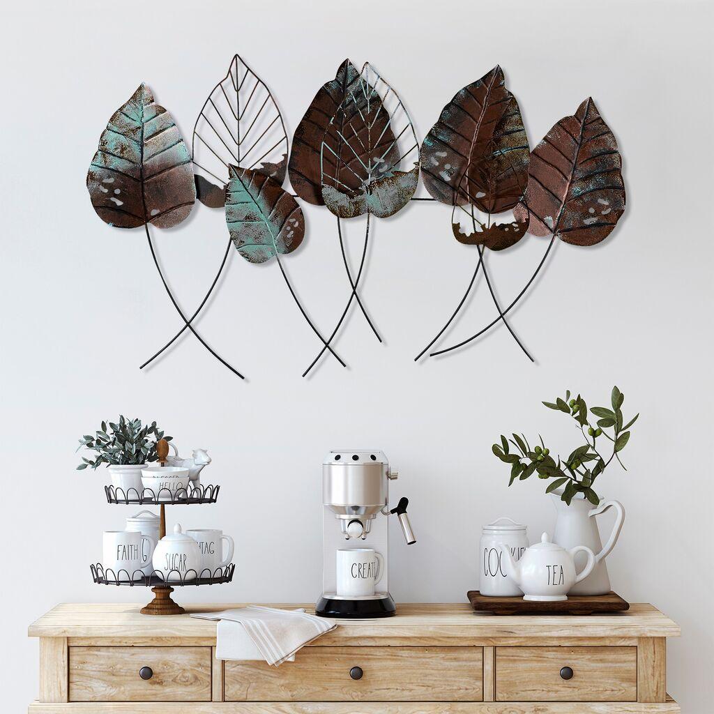 Wallity Zidna dekoracija Casting Leaf 3, 67 x 112 cm,  Šarena