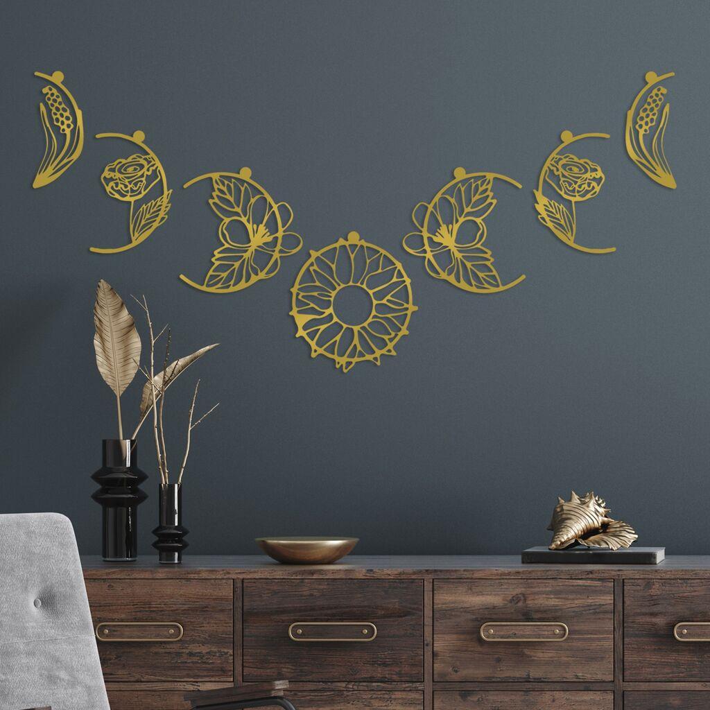 Wallity Zidna dekoracija Simbolo-3, 10 x 23 cm,  Zlatne boje