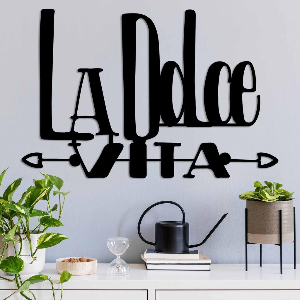 Wallity Zidna dekoracija Dolce Vita 4, 56 x 37 cm,  Crna