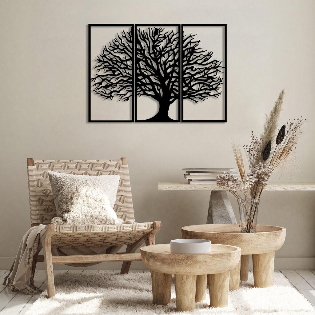 Wallity Zidna dekoracija Monumental Tree - 308, 69 x 98 cm,  Crna