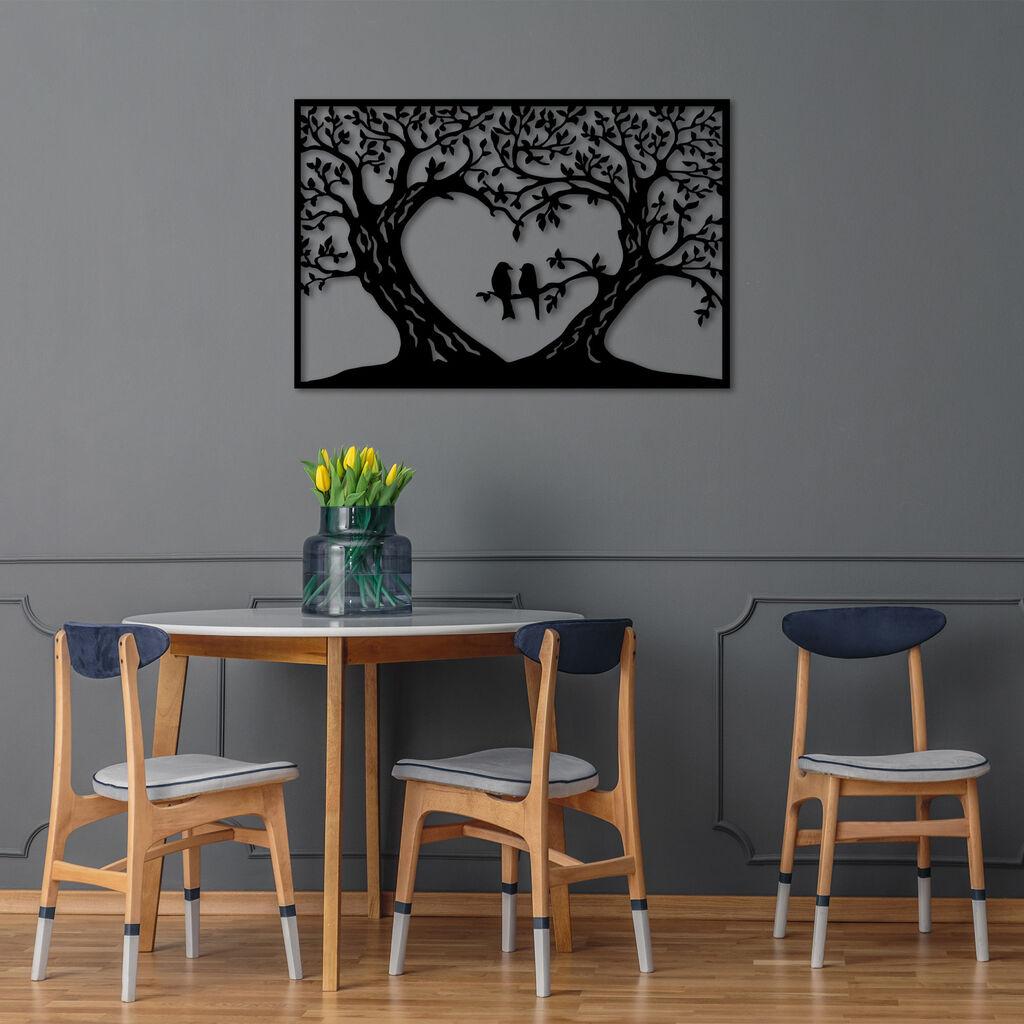Wallity Zidna dekoracija Birds Love - 279 M, 60 x 90 cm,  Crna