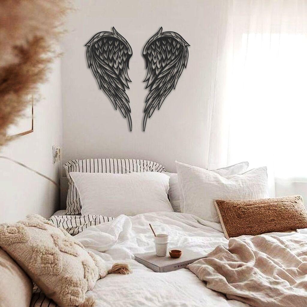 Wallity Zidna dekoracija Angel Wings - APT240SS, 23 x 50 cm,  Crna