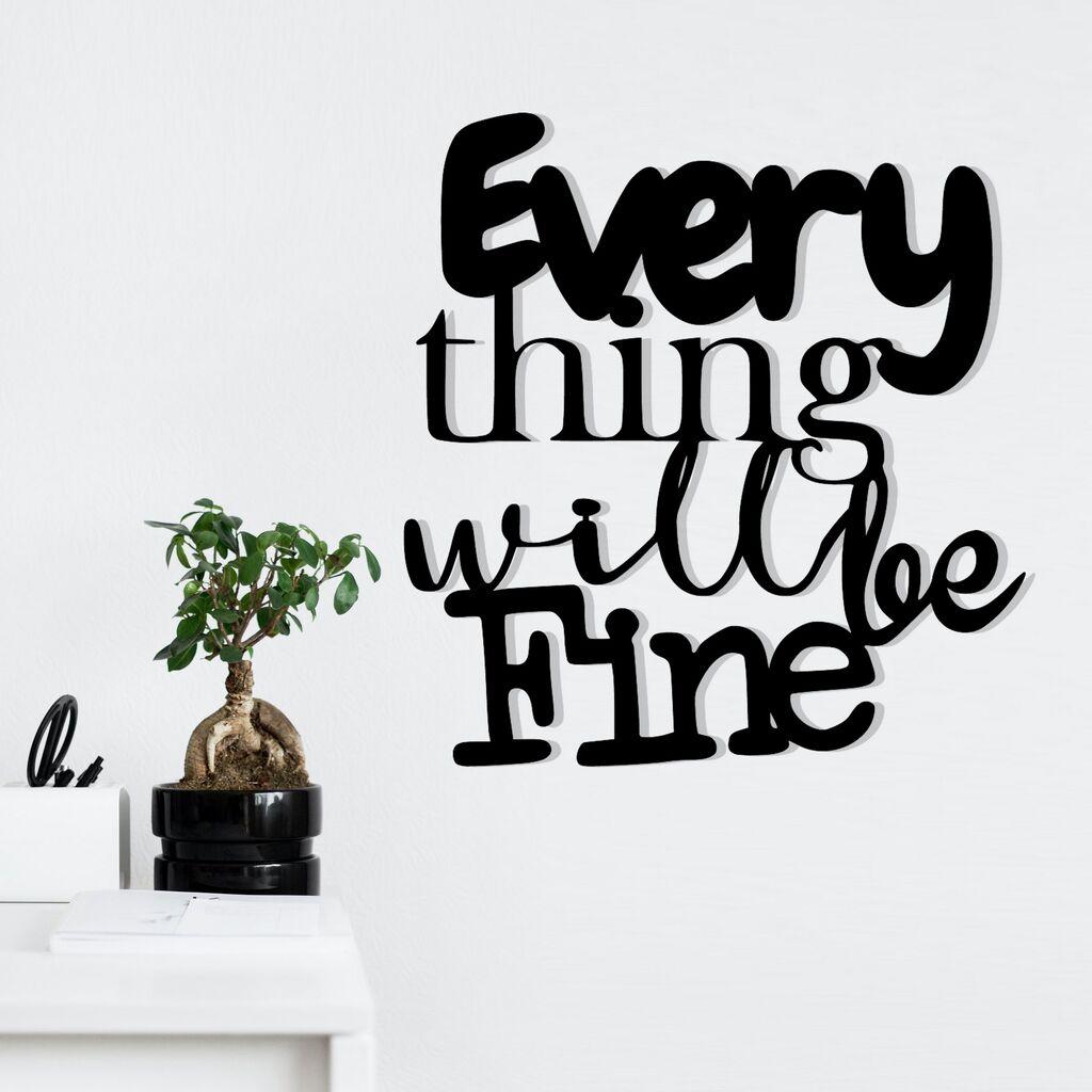 Wallity Zidna dekoracija Nueve, 51 x 54 cm,  Crna