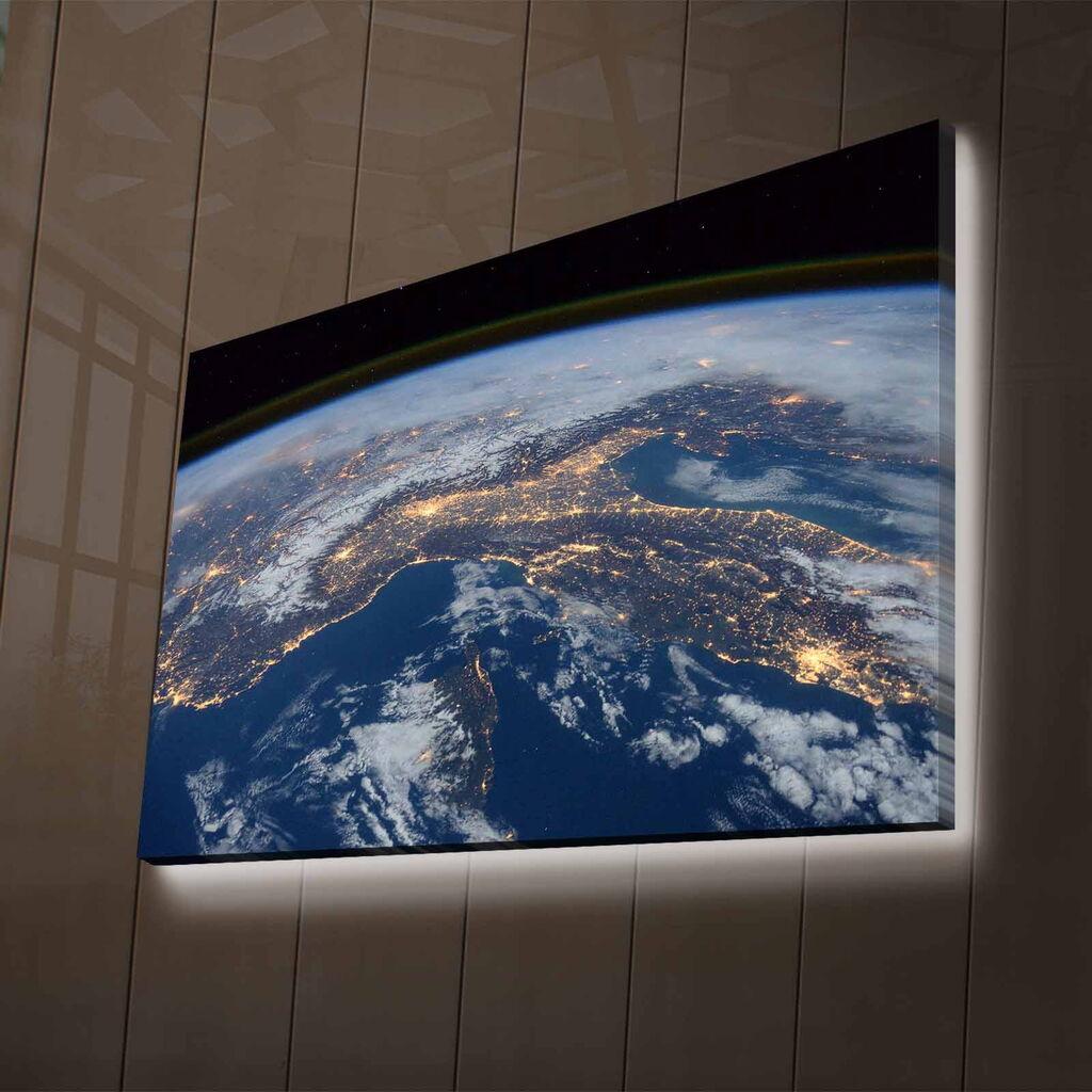 Wallity Zidna LED dekoracija NASA-025, 70 x 100 cm, Šarena