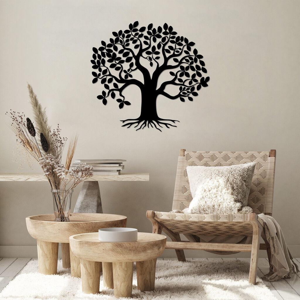 Wallity Zidna dekoracija Monumental Tree 9, 70 x 65 cm,  Crna
