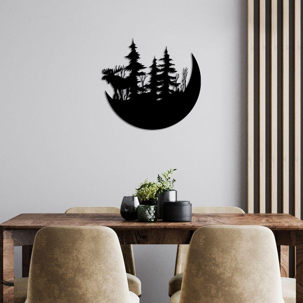 Wallity Zidna dekoracija The Wild Nature 2 - L, 70 x 65 cm,  Crna