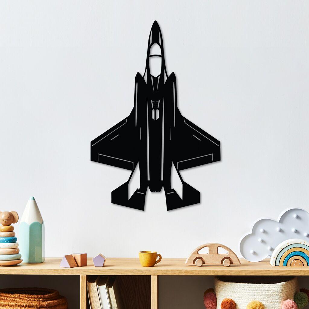 Wallity Zidna dekoracija F-35A, 60 x 41 cm,  Crna