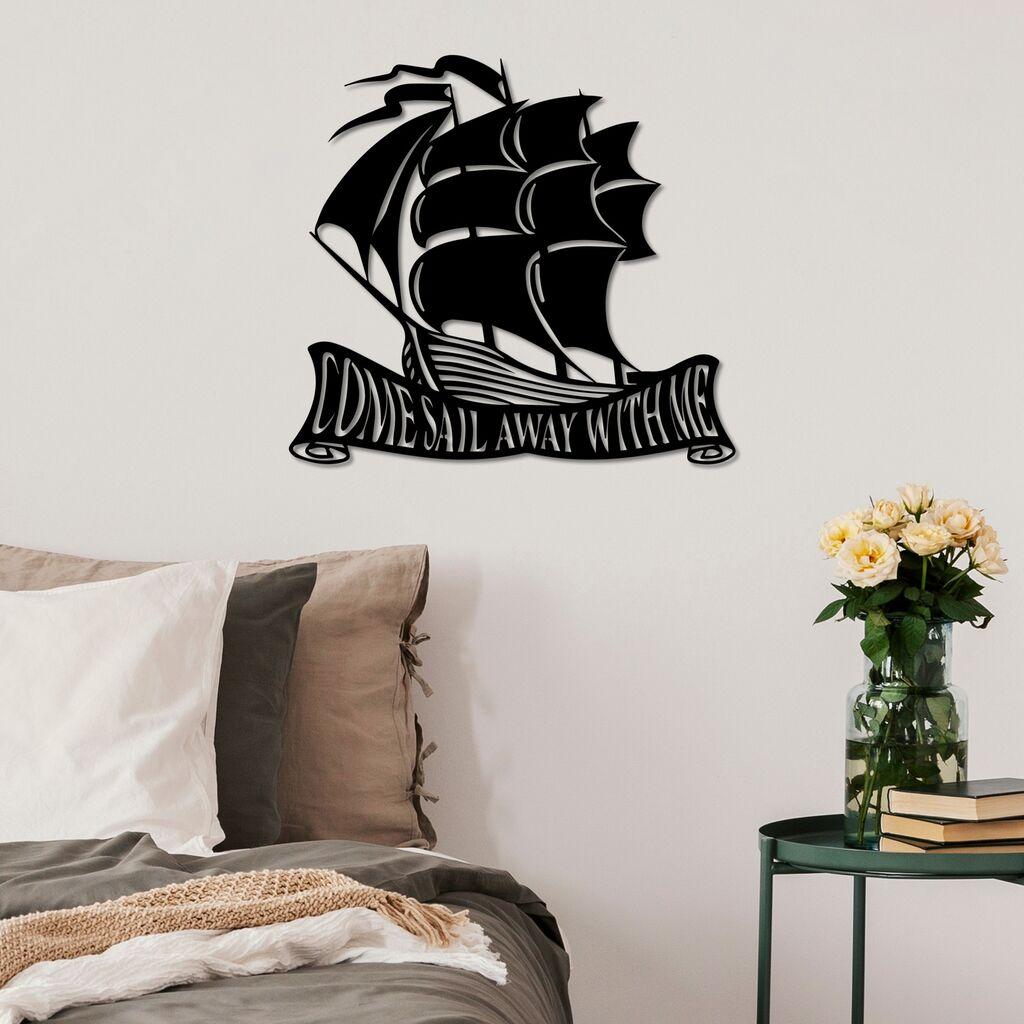 Wallity Zidna dekoracija Come Away, 55 x 50 cm,  Crna