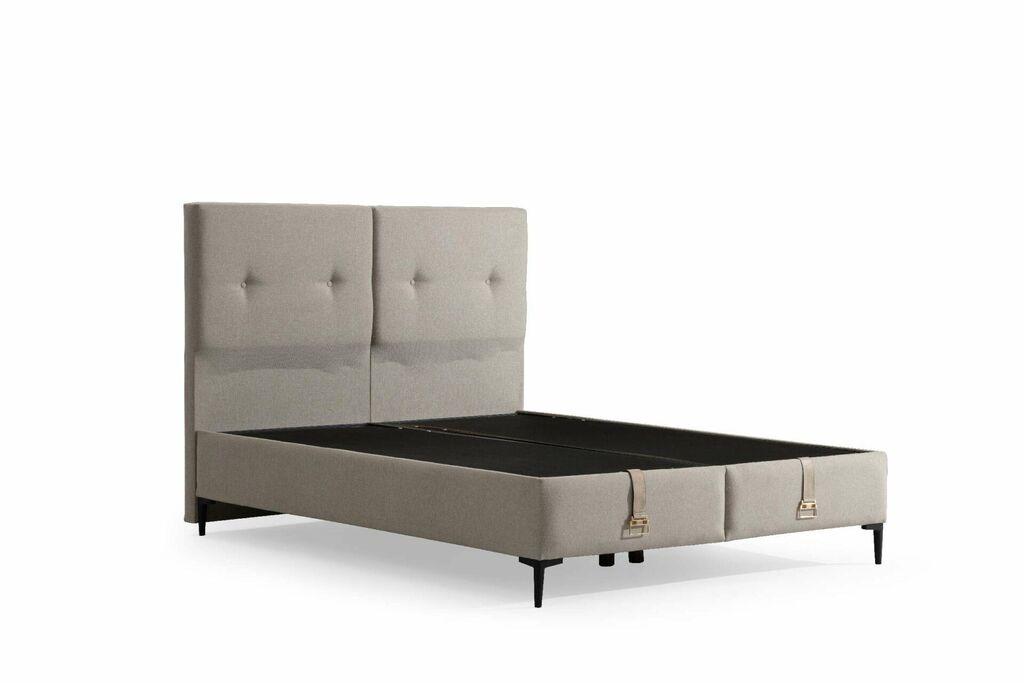 Hanah Home Osnova za krevet sa uzglavljem Bade, 90x123x190 cm,Bež