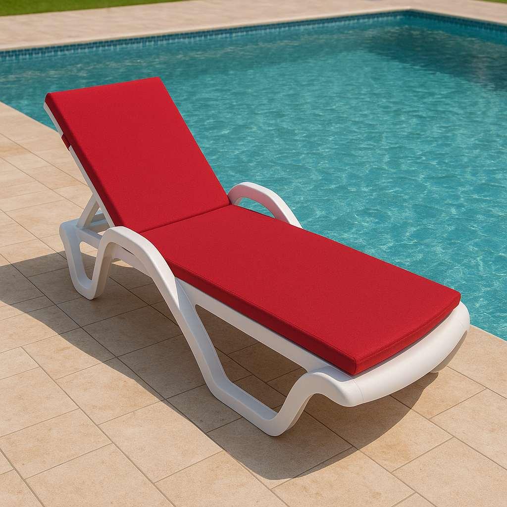 Atelier del Sofa Jastuk za ležaljku Sunny, 100x60x80 cm, Crveni