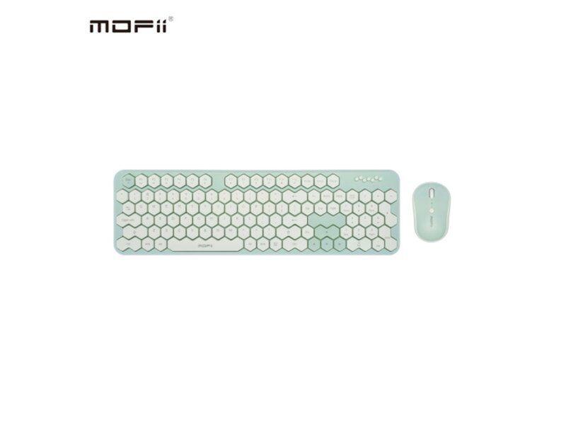 Mofii Set tastatura i miš WL Honey Comb, Zeleno-bela