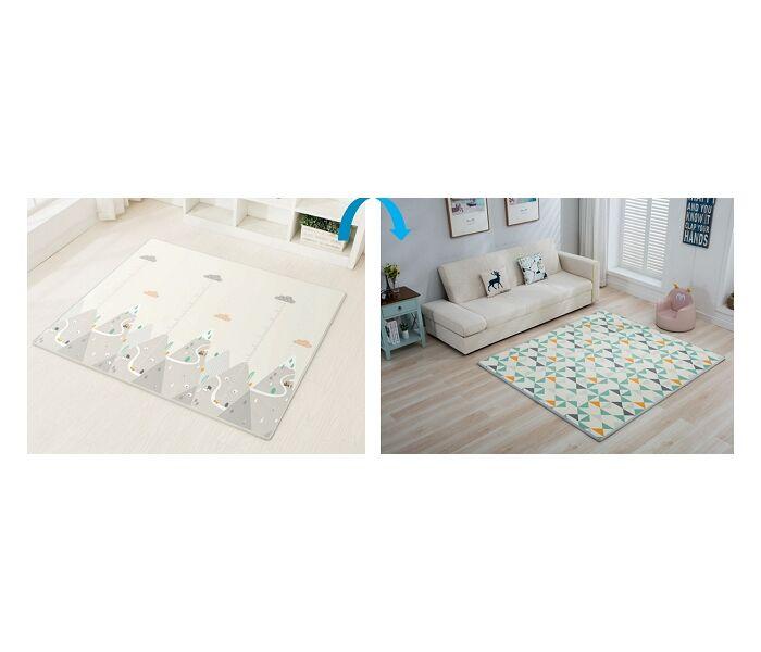 Podloga Za igru bebe Duck & Bear Planina i trouglovi, 180x250x1 cm, Šarena