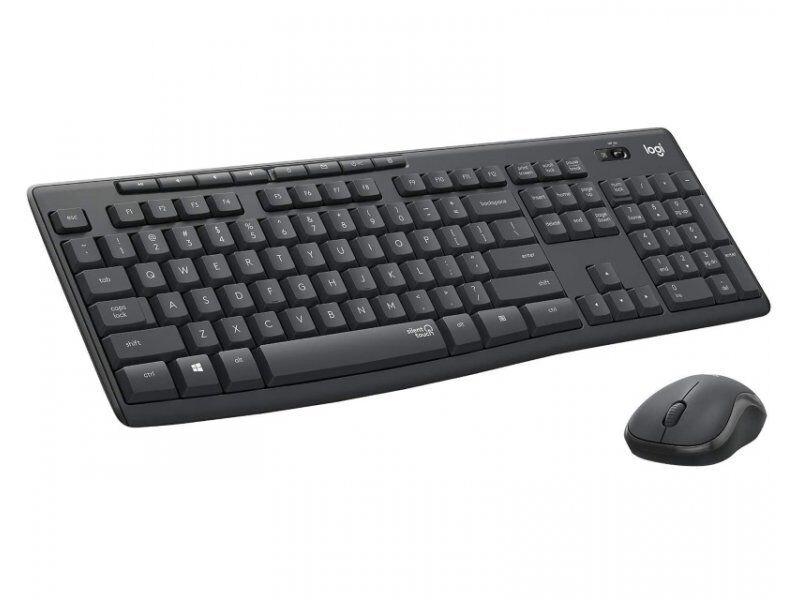 Logitech Tastatura i Miš Mk295, Silent Wireless Combo, Ru Raspored, Crna