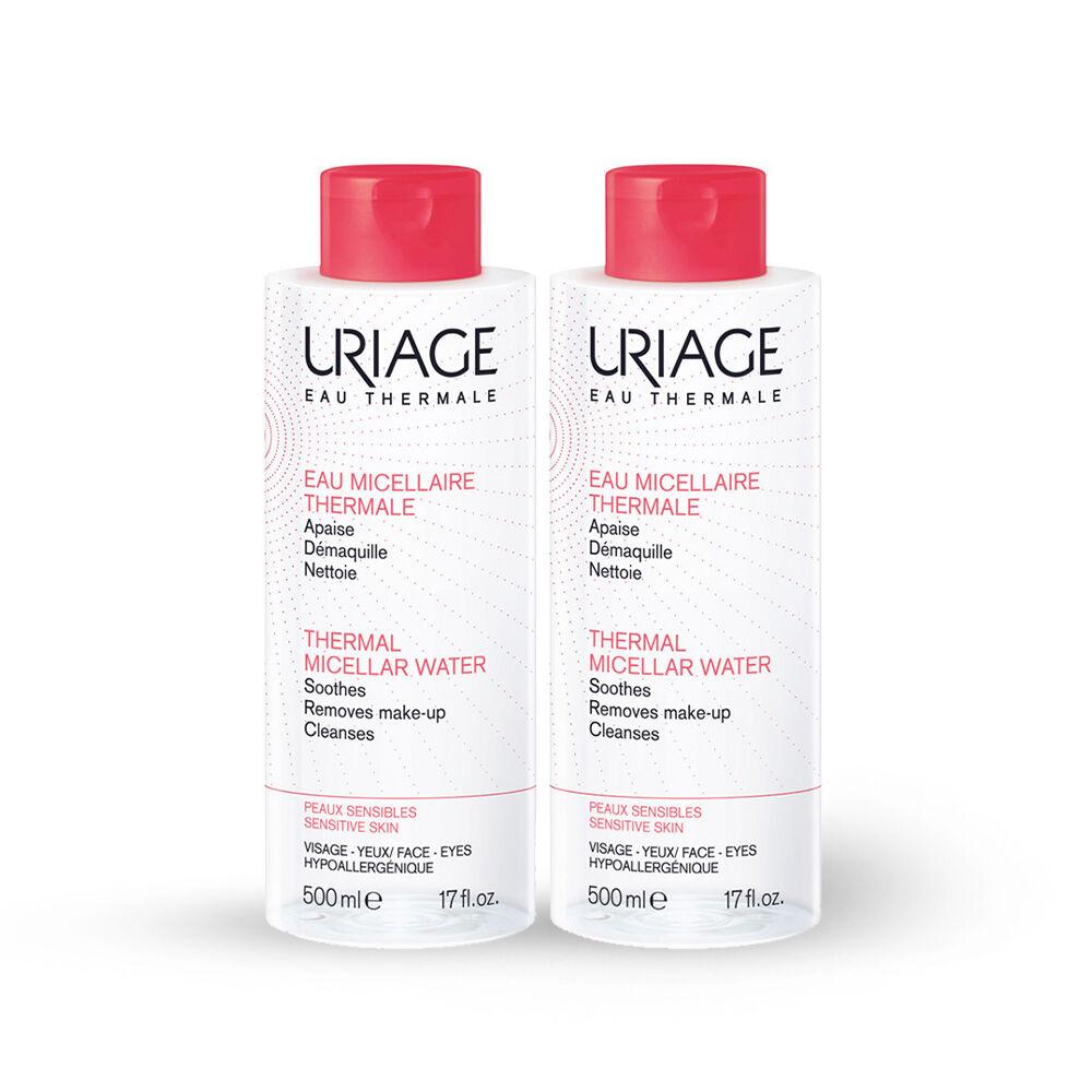 Uriage Micelarna voda za čišćenje lica za osetljivu kožu, 500ml, 2 komada