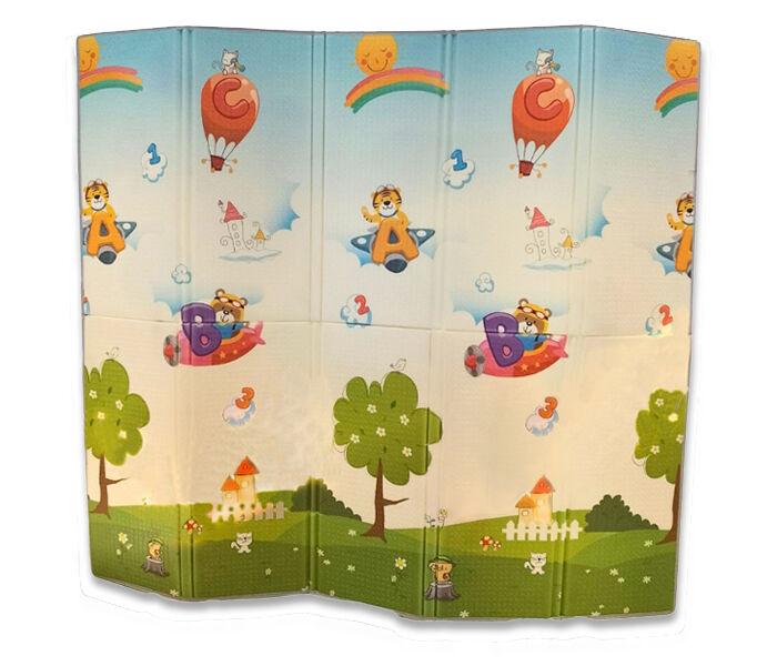 Duck & Bear Podloga Za igru bebe Forest Meda na biciklu, Sklopiva, 177x196x1.5 cm, Šarena