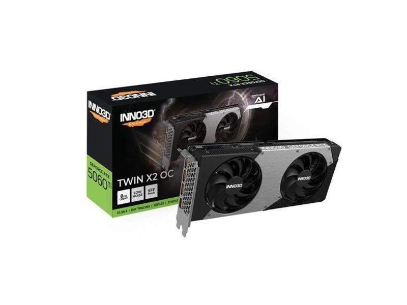 Inno3D Grafička kartica GeForce RTX 5060 Ti N506T2-08D7-193075N, Twin X2, 8GB, GDDR7, 128bit