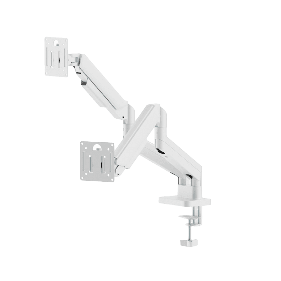 Gembird nosač za dva monitora MA-DA2-06-W, nosač za sto, 17" do 32", do 10 kg, beli