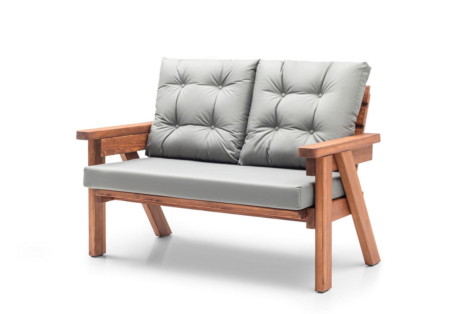 Hanah Home Baštenska klupa Abant 131x88x80cm Orah