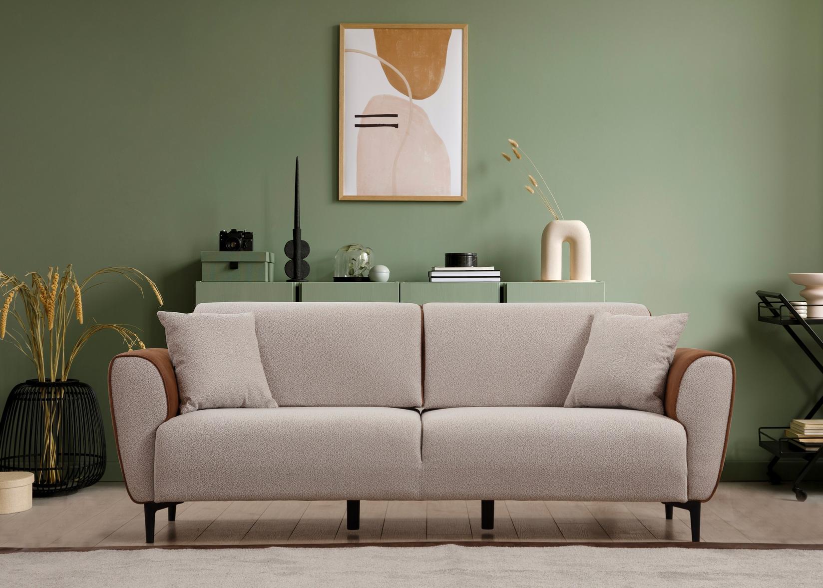 Atelier del Sofa Trosed na razvlačenje Aren 85x85x215cm Bež-Cimet