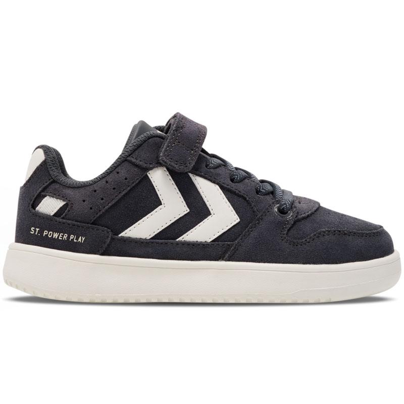 HUMMEL Patike za dečake St. power play suede jr, Crno-bele