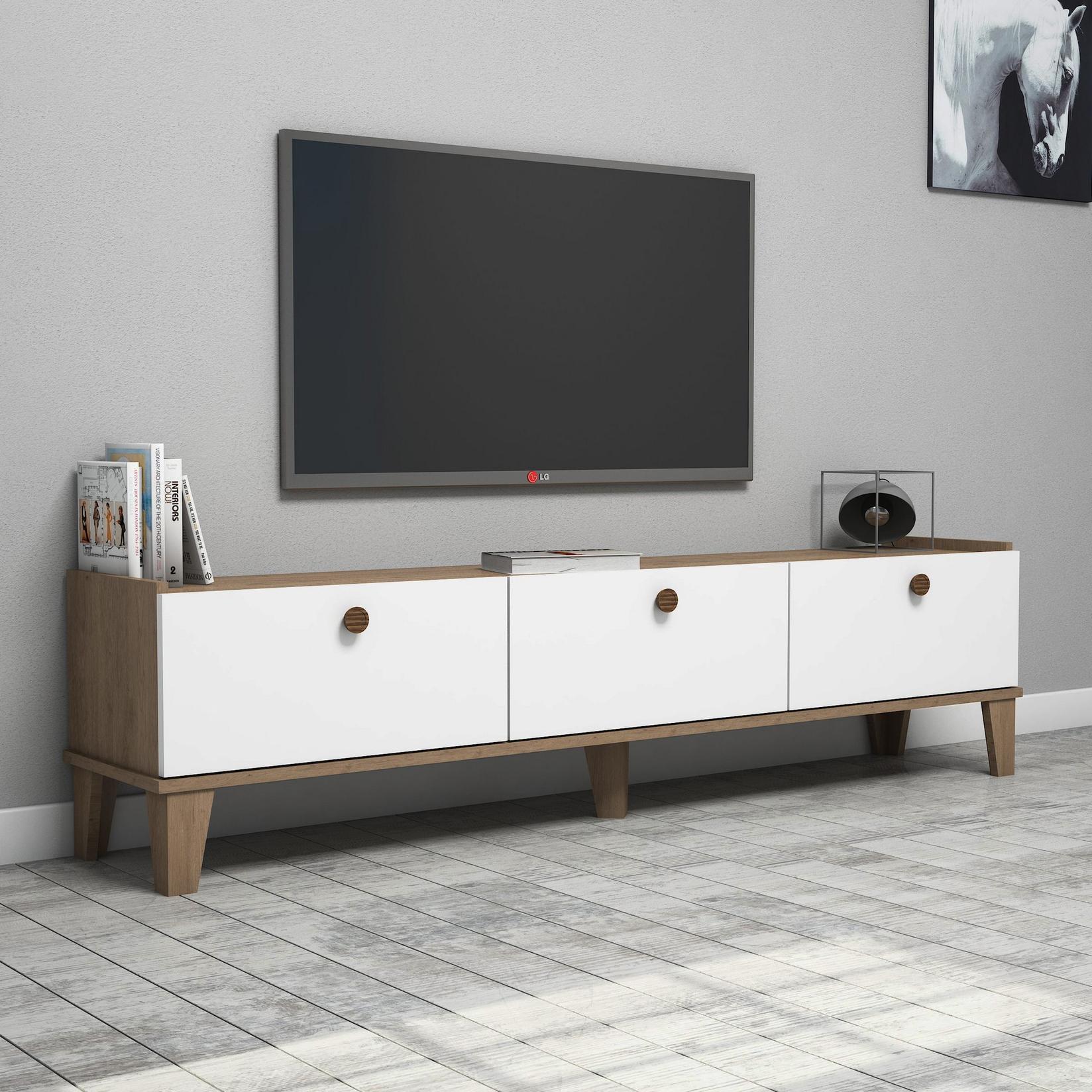 Hanah home TV Komoda Sumer E3620 Hrast-Bela