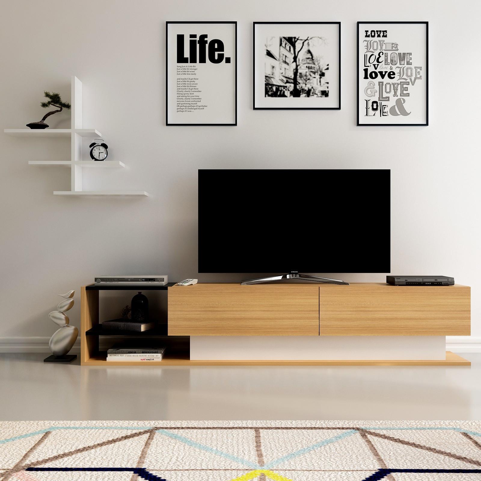 Hanah home TV Komoda Liza Hrast-Bela