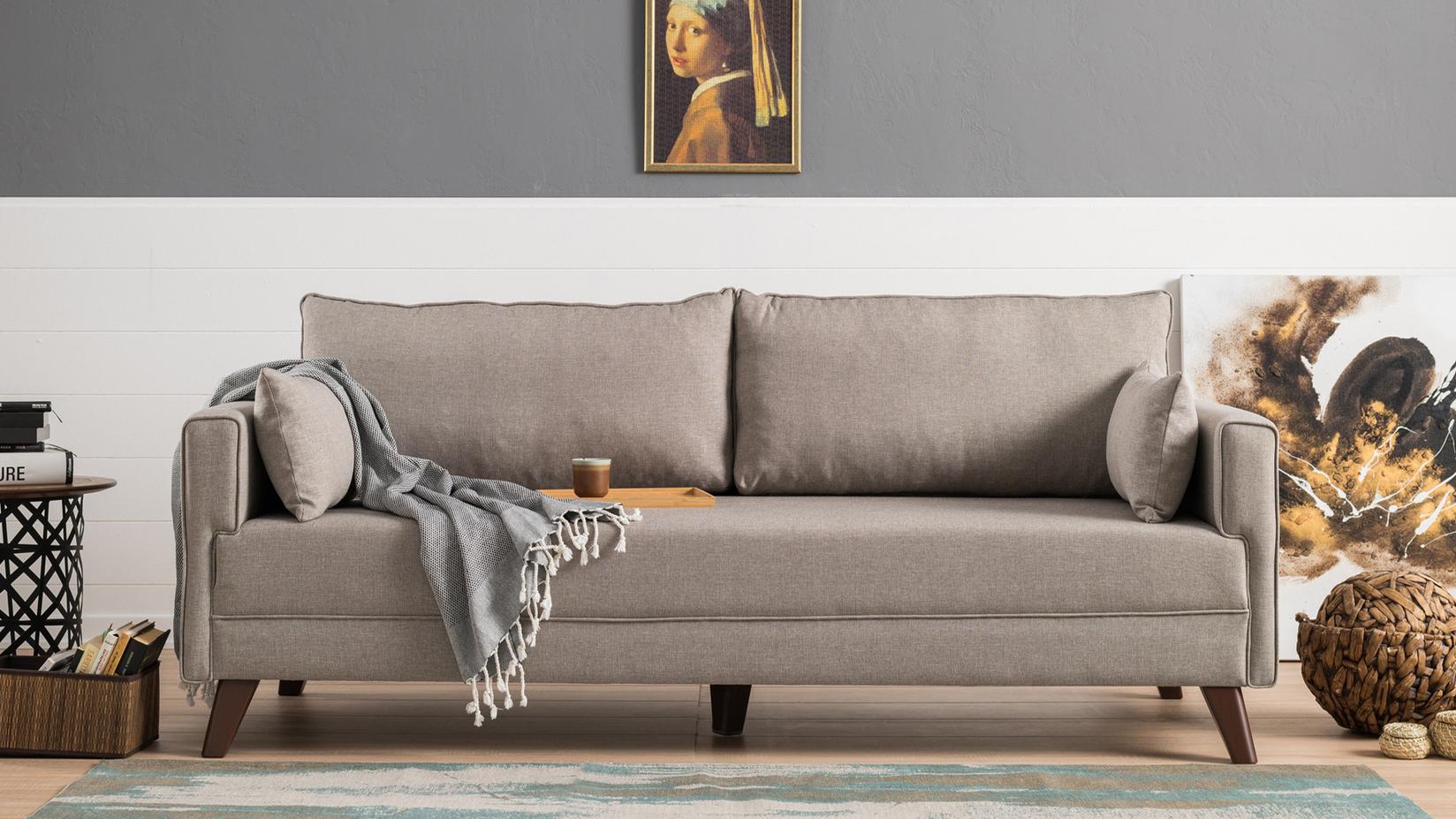 Atelier del Sofa Trosed Bella 208x85x81cm Krem