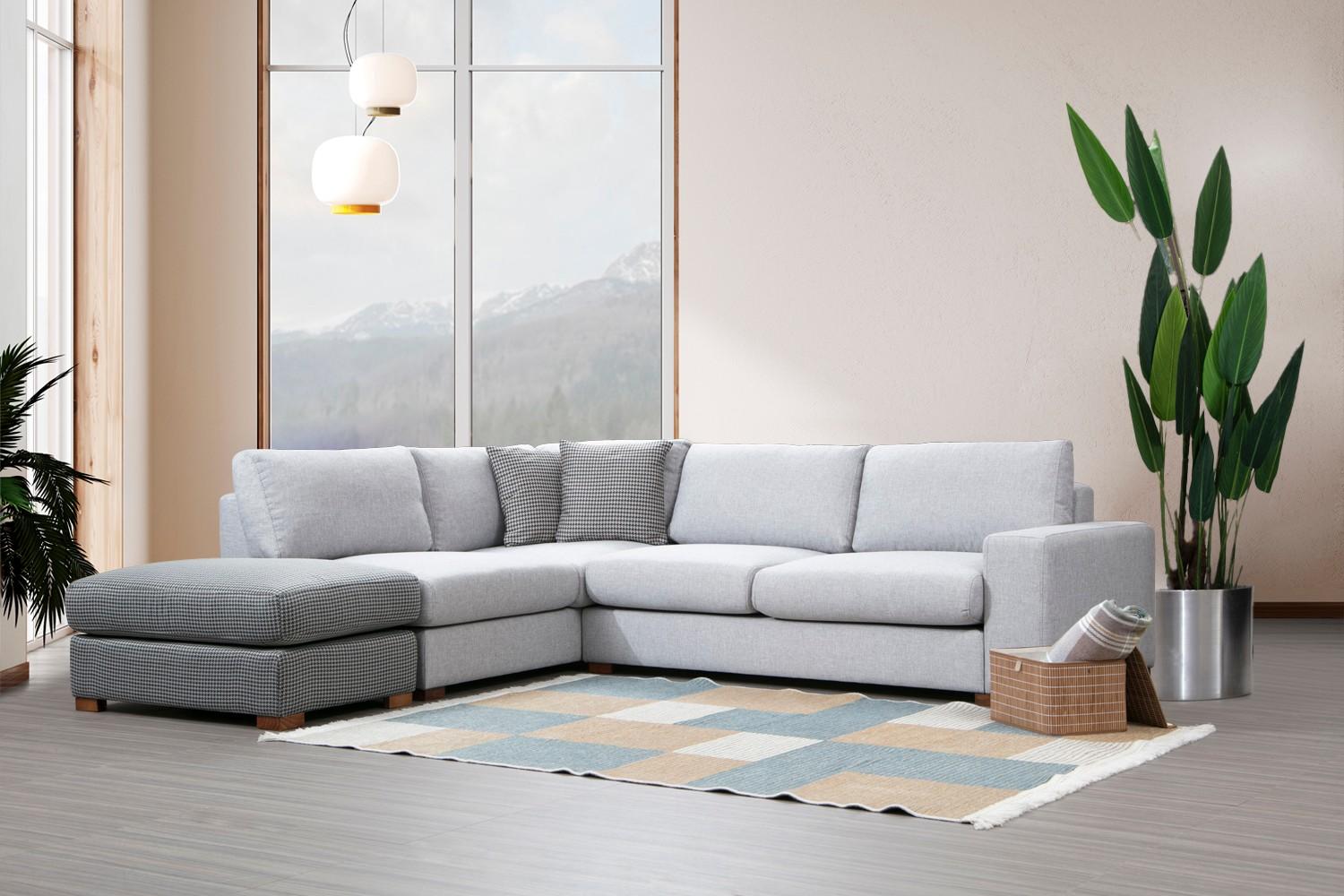 Atelier del Sofa Ugaona garnitura Loop 1 95x85x246cm Siva