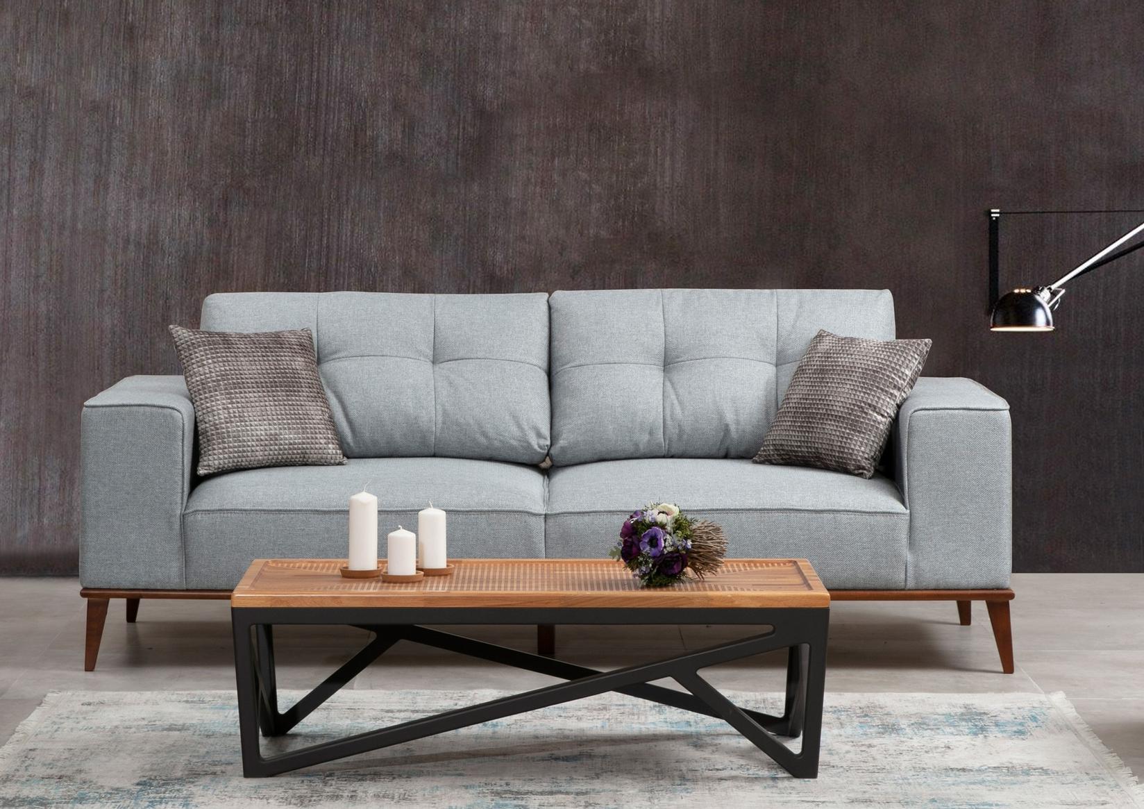 Atelier del Sofa Trosed na razvlačenje Montana 91x85x223cm Sivi