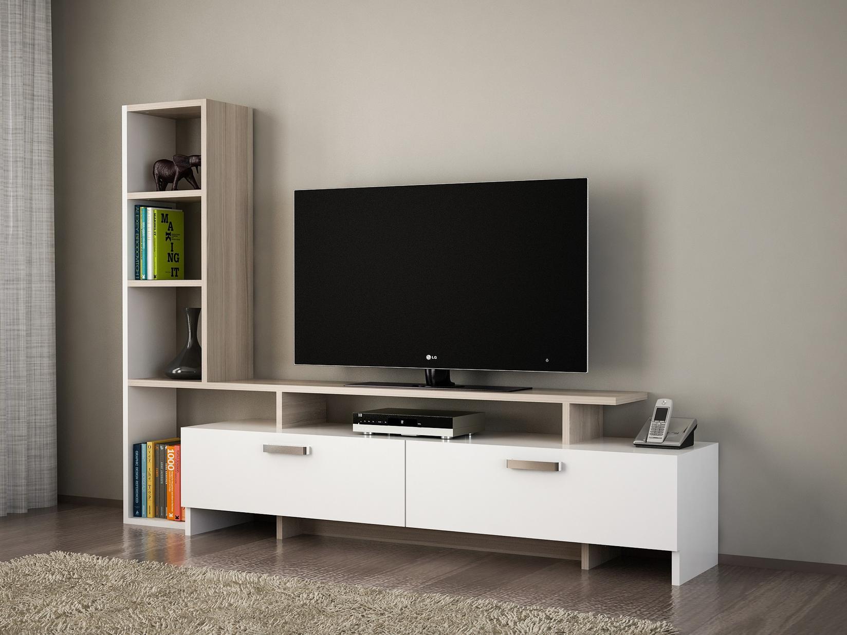 Hanah home TV Komoda Simal Belo-Krem