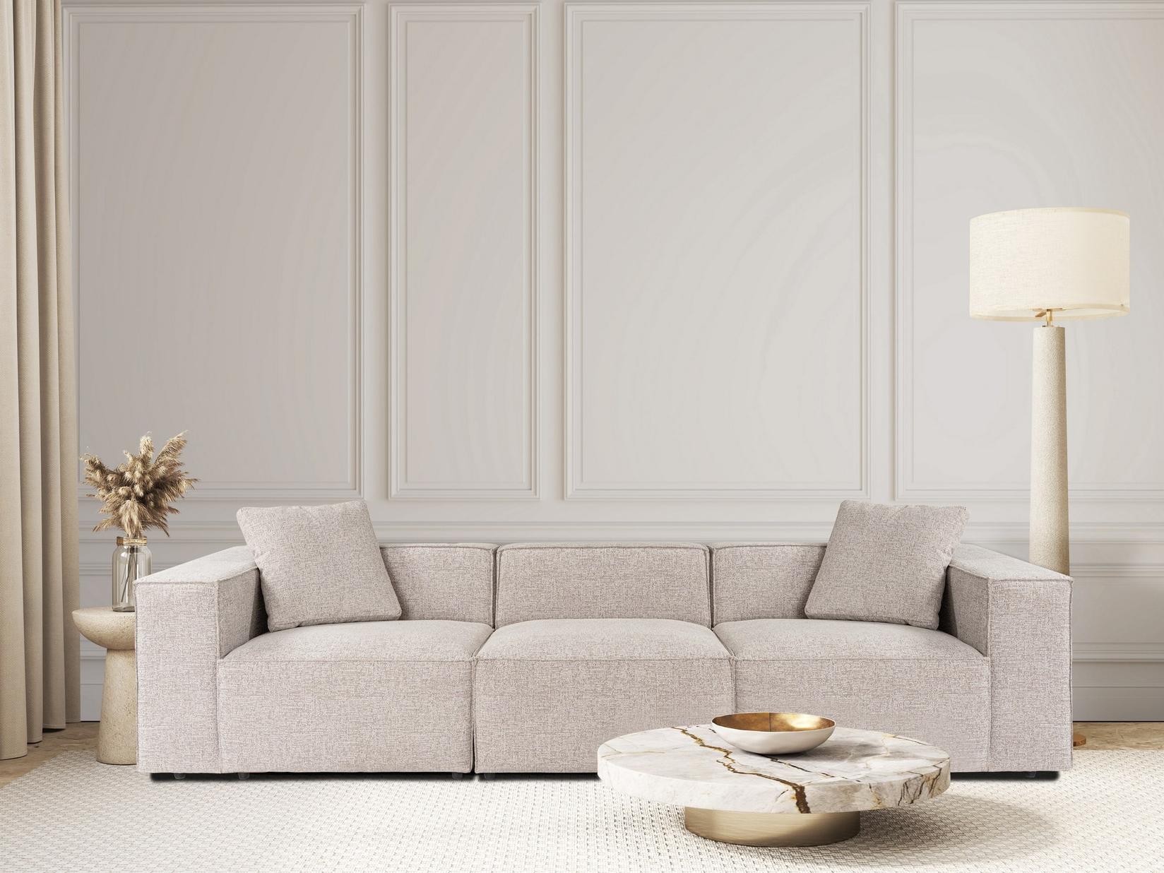Atelier del Sofa Trosed Lora 108x65x303cm Sivi