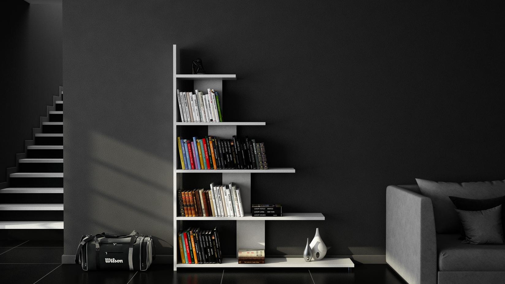 Hanah Home Polica 21,8x120x19,5cm Bela