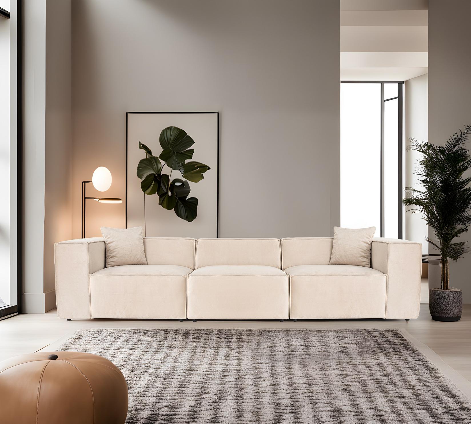 Atelier del Sofa Trosed Lora 108x65x303cm Krem
