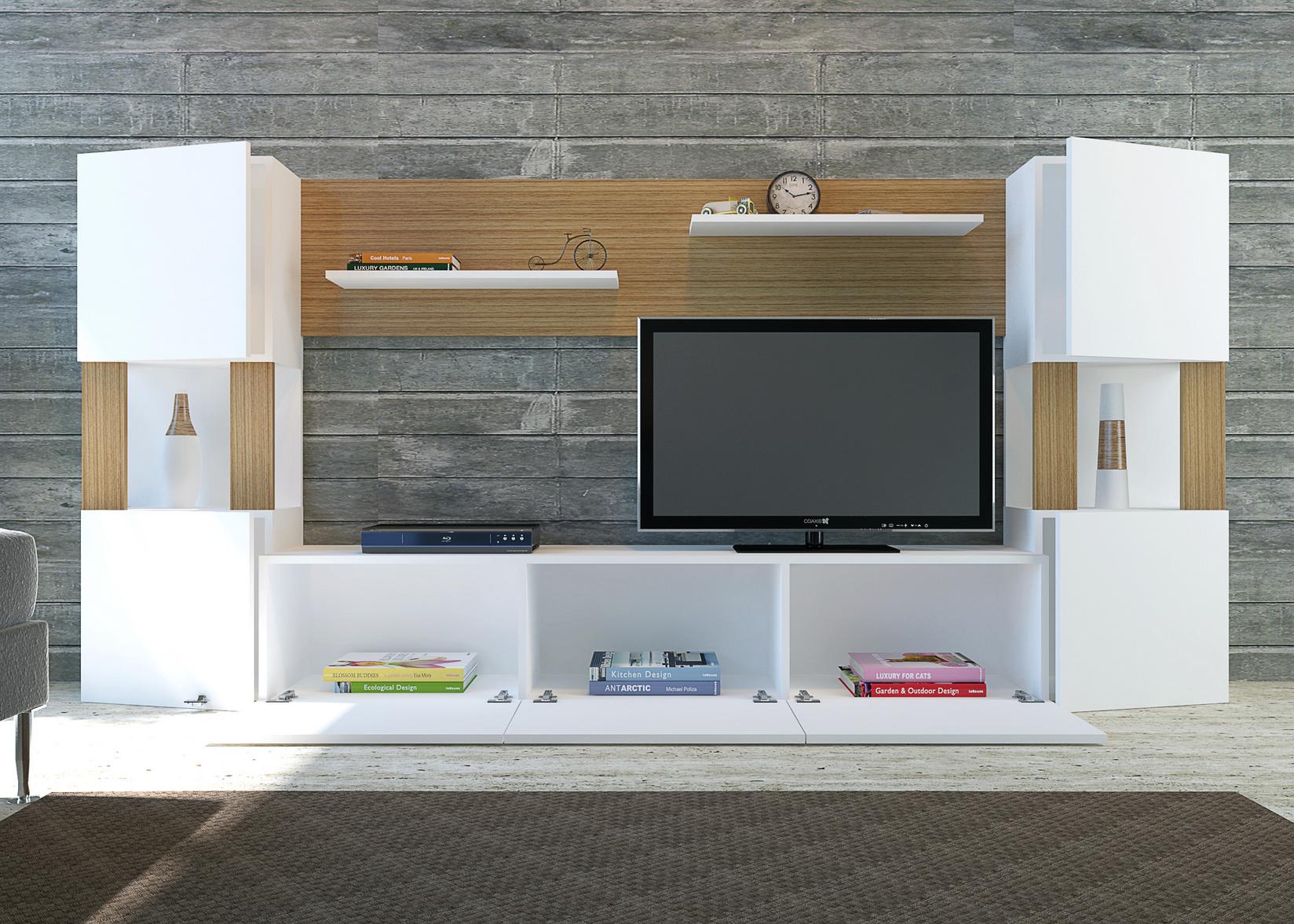 Hanah home TV Komoda Lore Hrast-Bela