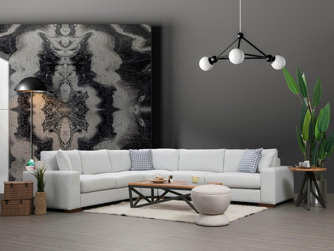 Atelier del Sofa Ugaona garnitura Loop 22 95x85x282cm Bela