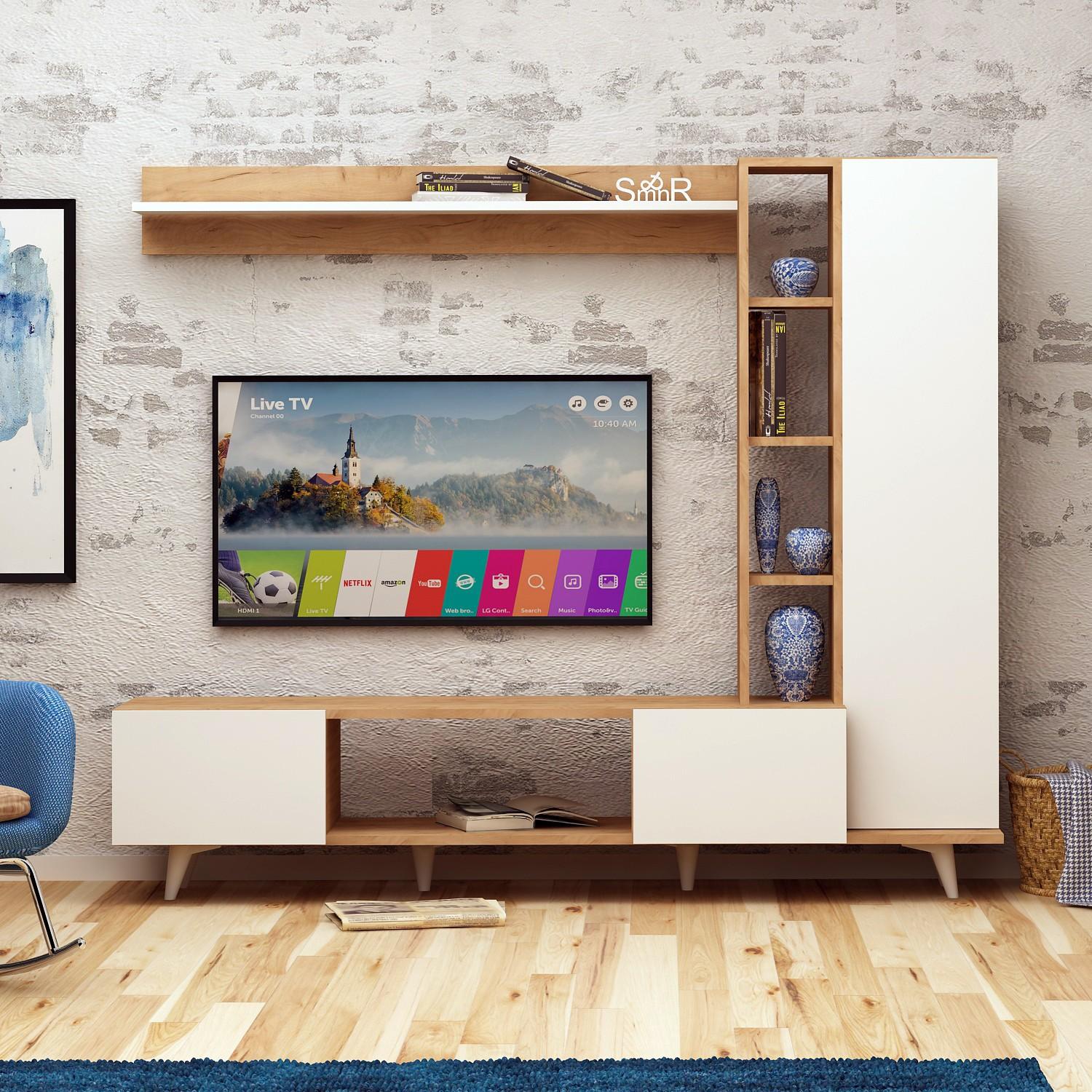 Hanah home TV Komoda Rambuty Hrast-Bela